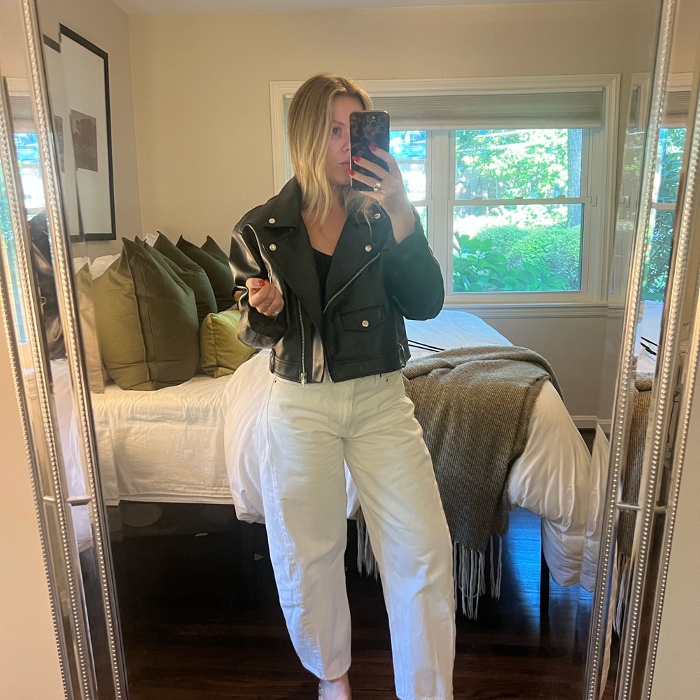 Topshop black Leather Jacket